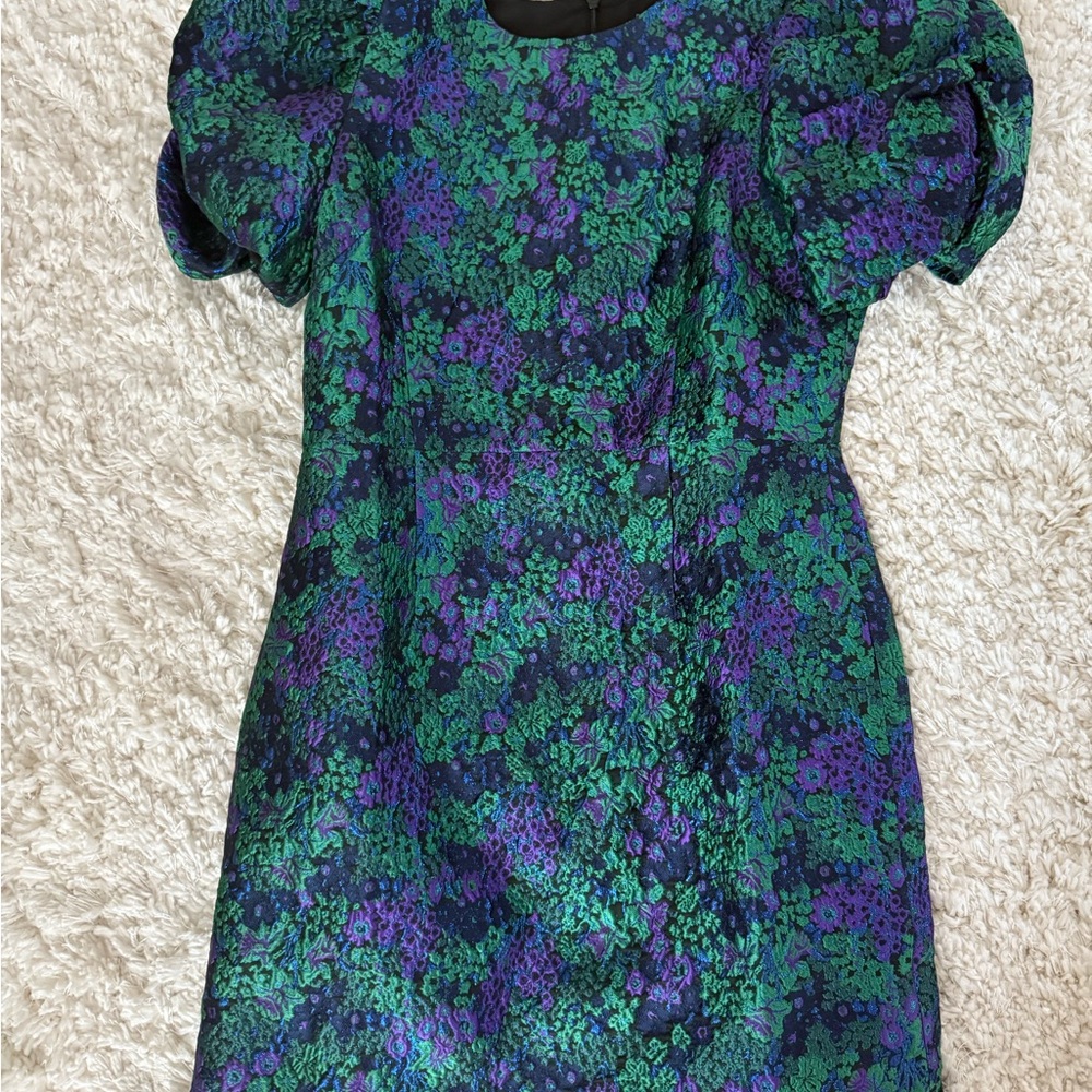 Donna Morgan Green and Purple Floral Dress